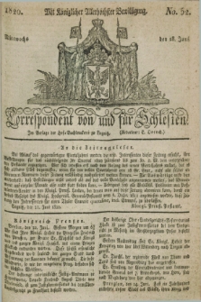 Correspondent von und fuer Schlesien. 1820, No. 52 (28 Juni) + dod.