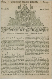 Correspondent von und fuer Schlesien. 1820, No. 67 (19 August)