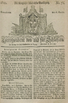 Correspondent von und fuer Schlesien. 1820, No. 75 (16 September)
