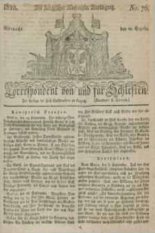 Correspondent von und fuer Schlesien. 1820, No. 76 (20 September)