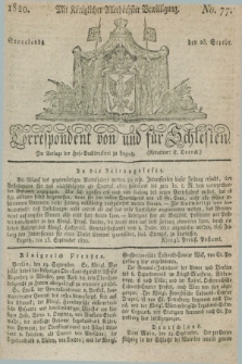 Correspondent von und fuer Schlesien. 1820, No. 77 (23 September)