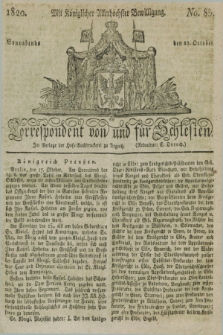 Correspondent von und fuer Schlesien. 1820, No. 85 (21 October)