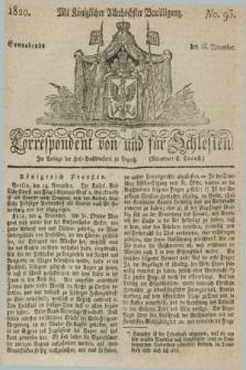 Correspondent von und fuer Schlesien. 1820, No. 93 (18 November)