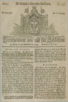 Correspondent von und fuer Schlesien. 1820, No. 95 (25 November)