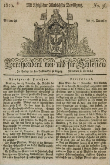 Correspondent von und fuer Schlesien. 1820, No. 96 (29 November)