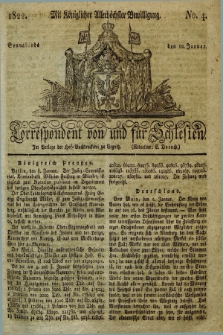 Correspondent von und fuer Schlesien. 1822, No. 4 (12 Januar)