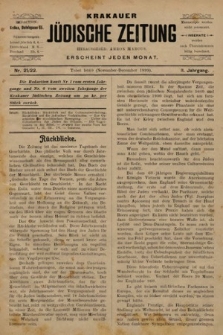 Krakauer Jüdische Zeitung. 1899, nr [9] (21/22)