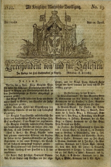 Correspondent von und fuer Schlesien. 1822, No. 29 (10 April)