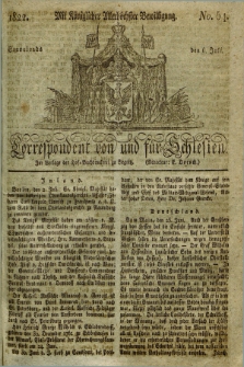 Correspondent von und fuer Schlesien. 1822, No. 54 (6 Juli)
