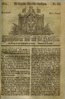 Correspondent von und fuer Schlesien. 1822, No. 66 (17 August)