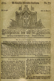 Correspondent von und fuer Schlesien. 1822, No. 77 (25 September)