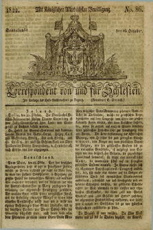 Correspondent von und fuer Schlesien. 1822, No. 86 (26 October)