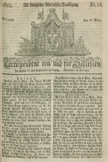 Correspondent von und fuer Schlesien. 1825, No. 22 (16 März) + dod.