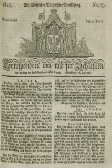 Correspondent von und fuer Schlesien. 1825, No. 29 (9 April)