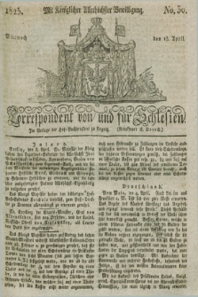Correspondent von und fuer Schlesien. 1825, No. 30 (13 April) + dod.