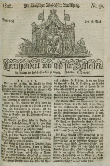 Correspondent von und fuer Schlesien. 1825, No. 40 (18 Mai) + dod.