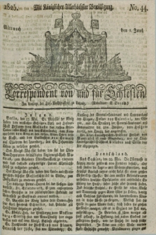 Correspondent von und fuer Schlesien. 1825, No. 44 (1 Juni) + dod.