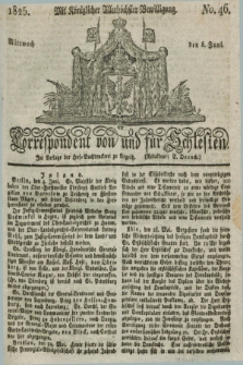 Correspondent von und fuer Schlesien. 1825, No. 46 (8 Juni) + dod.
