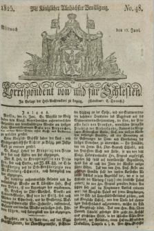Correspondent von und fuer Schlesien. 1825, No. 48 (15 Juni) + dod.