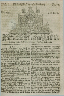 Correspondent von und fuer Schlesien. 1825, No. 71 (3 September)
