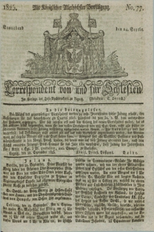 Correspondent von und fuer Schlesien. 1825, No. 77 (24 September)