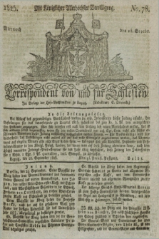 Correspondent von und fuer Schlesien. 1825, No. 78 (28 September) + dod.