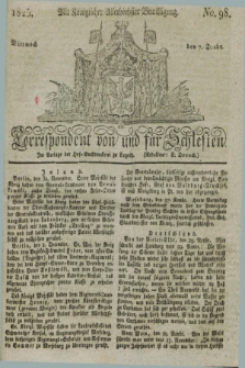 Correspondent von und fuer Schlesien. 1825, No. 98 (7 December) + dod.