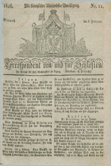 Correspondent von und fuer Schlesien. 1826, No. 11 (8 Februar) + dod.