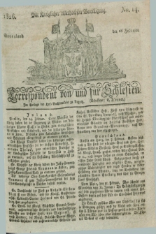 Correspondent von und fuer Schlesien. 1826, No. 14 (18 Februar)
