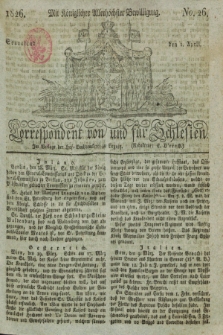 Correspondent von und fuer Schlesien. 1826, No. 26 (1 April)