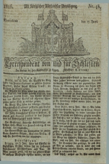 Correspondent von und fuer Schlesien. 1826, No. 48 (17 Juni)