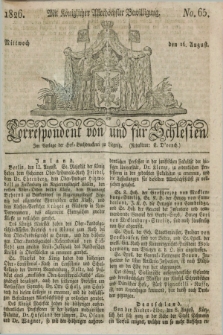 Correspondent von und fuer Schlesien. 1826, No. 65 (16 August) + dod.