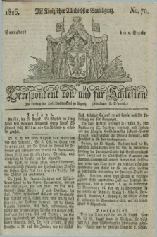 Correspondent von und fuer Schlesien. 1826, No. 70 (2 September)