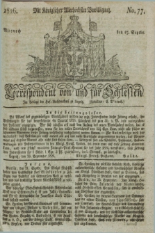 Correspondent von und fuer Schlesien. 1826, No. 77 (27 September) + dod.