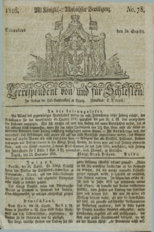 Correspondent von und fuer Schlesien. 1826, No. 78 (30 September)