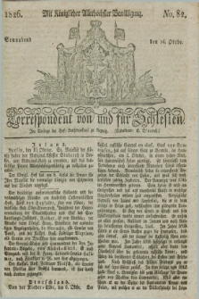 Correspondent von und fuer Schlesien. 1826, No. 82 (14 October)