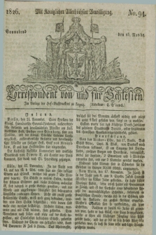 Correspondent von und fuer Schlesien. 1826, No. 94 (25 November)