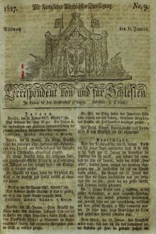 Correspondent von und fuer Schlesien. 1827, No. 9 (31 Januar) + dod.