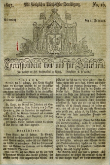 Correspondent von und fuer Schlesien. 1827, No. 15 (21 Februar) + dod.