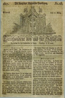 Correspondent von und fuer Schlesien. 1827, No. 23 (21 März) + dod.