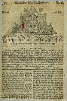 Correspondent von und fuer Schlesien. 1827, No. 25 (28 März) + dod.