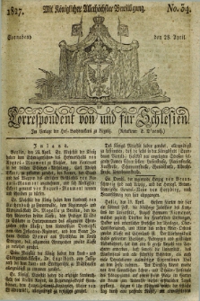 Correspondent von und fuer Schlesien. 1827, No. 34 (28 April)