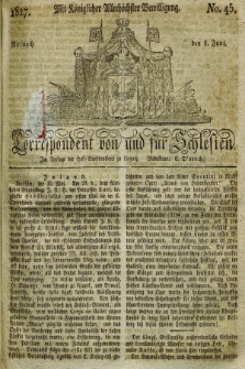 Correspondent von und fuer Schlesien. 1827, No. 45 (6 Juni) + dod.