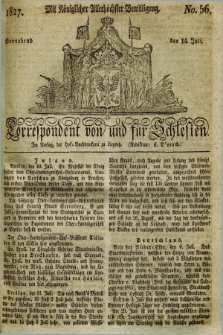 Correspondent von und fuer Schlesien. 1827, No. 56 (14 Juli)