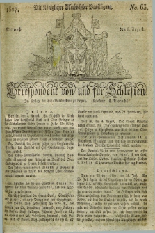 Correspondent von und fuer Schlesien. 1827, No. 63 (8 August) + dod.