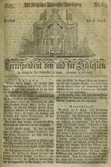 Correspondent von und fuer Schlesien. 1827, No. 69 (29 August) + dod.
