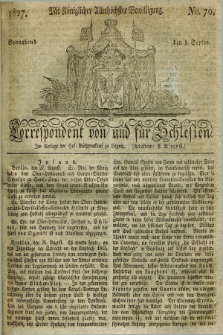 Correspondent von und fuer Schlesien. 1827, No. 70 (1 September)