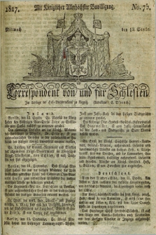 Correspondent von und fuer Schlesien. 1827, No. 75 (19 September) + dod.