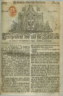 Correspondent von und fuer Schlesien. 1827, No. 79 (3 October) + dod.