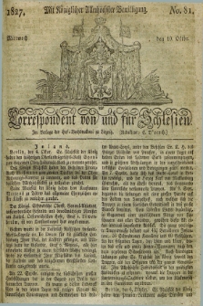 Correspondent von und fuer Schlesien. 1827, No. 81 (10 October) + dod.